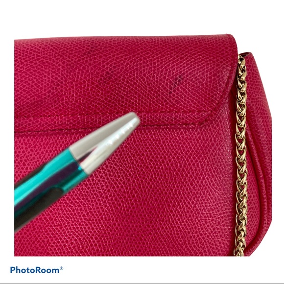 FURLA Raspberry Pink Mini Bow Chained Crossbody - Picture 4 of 9